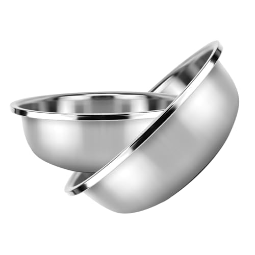 2 tazones de acero inoxidable 30 cm para cocina miniatura 1