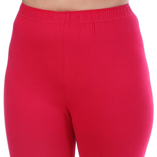 Image of TPF Women Solid Cotton Lycra Stretchable Leggings | Comfortable Ankle-Length Slim Fit Leggings for Women & Girls | Soft, Breathable Wear Bottoms