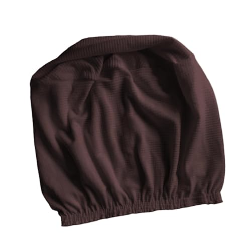 Bothyi Ottoman Cover, Stretch Ottoman Slipcover, Round Ottoman Storage Cover, Furniture Protector Cover with Elastic Bottom, Brown