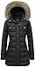 Women's Winter Thickened Down Jacket Warm Long Puffer Coat Waterproof Parka with Faux Fur Removable Hood