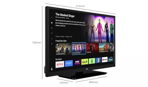 Bush 24Inch 24HT25CB Smart HD Ready HDR LED Freely TV