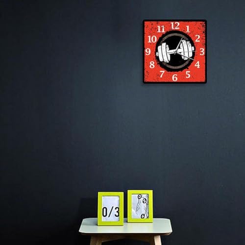 Horloge murale en acrylique haut de gamme au design haltère moderne - 6