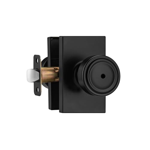 parro Black Door Knobs Interior with Turn Lock, Door Knob for Privacy Use