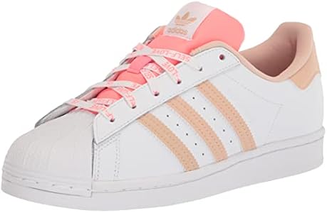 adidas Originals Tênis feminino Superstar, Branco/Halo Blush