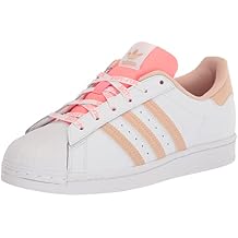 adidas Womens Superstar Sneaker, White/Halo Blush/Acid Red, 8.5