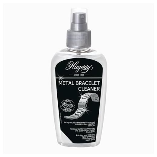 Hagerty Metal Bracelet Cleaner I Reiniger für Stahl, Edelstahl, Gold uvm. I sanftes Reinigungs-Mittel für Accessoires wie Metall-Uhren & Armbänder I schnelle & lang anhaltende Reinigung & Pflege
