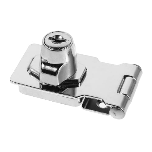 Artibetter 1 セット 引き出しキャビネットのロック 金属製の鍵付きロッキングラッチ キャビネットのドアロック 鍵付きハスプロック 引き出しのロック キー付きハスプロック Silver