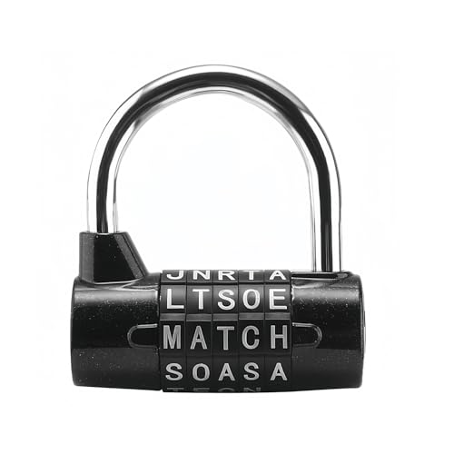 Cadenas à Combinaison 5 lettres, Cadenas à Code Cadenas à Combinaison Étanche et Antirouille Serrure pour Familles, Ecoles,Entreprises,Casiers et Autres Lieux