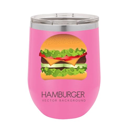 SpreadPassion Burger Vector Wine Tumbler