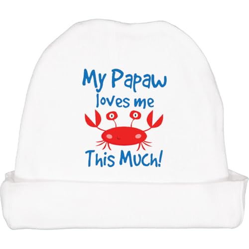 inktastic My Papaw Loves Me Grandson Crab Baby Beanie Hat
