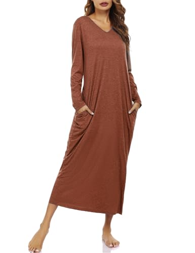 Marvmys Cotton Plus Size Long Nightgowns for Women Soft...