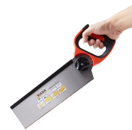 Adjustable Tenon Saw for Woodworking – 12 Inch Back Saw with Ergonomic Pivot Handle, 9 TPI Blade, Precision Manual Cutting for DIY Wood Trim and Joinery