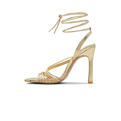 Call It Spring Women's Cherries Heeled Sandal, Gold, 6.5 #TOP24