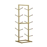BXKCFYBSQ 4/5/6/7-Layer Skateboard Rack Floor Stand,Surfboard/Skiboard Display Rack,Double-Sided Sports Equipment Shelf,for Homes Garages Clubs Skate Shops(Gold,110x45x37cm)