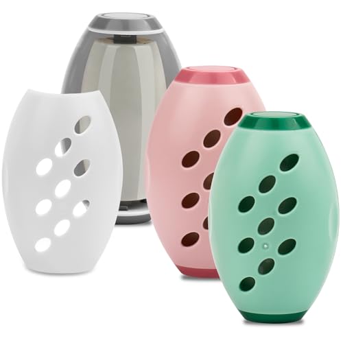 3Pcs Reusable Silicone Lint Roller Pet Hair Removal Washable Sticky Roller Portable Travel Lint Roller for Clothes Furniture Car Seats(Green Pink White)