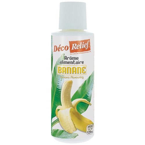 Déco Relief - Arôme Liquide Banane 125 ml - Arôme Alimentaire Pâtisserie & Yaourtière - Pour Gâteaux, Pâtisseries, Yaourts - Arôme Concentré - ARO42.