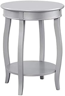 Powell Furniture Powell Round Shelf, Silver Table,