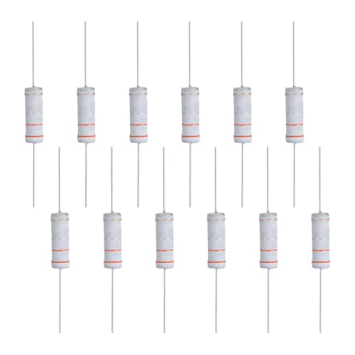sourcing map 12 Pcs 0.33 ohm Resistor 5 Watt Metal Film Fixed Resistor for Breadboard and DIY Electronics