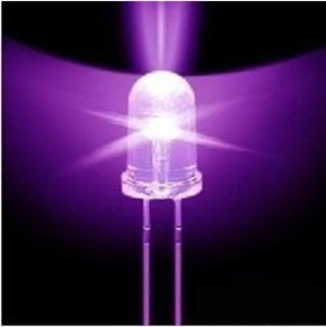 Bluecell 50 PCS Purple LED Electronics 5mm + Bluecell Cable Tie