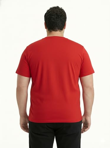 Image of Toodlegram Men Plus Size Printed T-Shirt | Round Neck Half Sleeves | Regular Fit Big & Tall | Pure Cotton Casual Summer Wear T-Shirt for Men