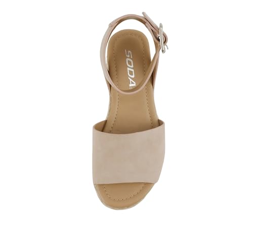 Image of Soda Little Kids /Children /Girls Topic-IIS Espadrille Flatform Wedge Open Toe Sandals