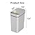 FRESHLIX 3 Pack Bathroom Trash Can 2.6 Gallon Small Touchless Automatic Motion Sensor Trash Cans Slim Waterproof Garbage Bin with Lid for Kitchen, Office, Bedroom Black White Grey