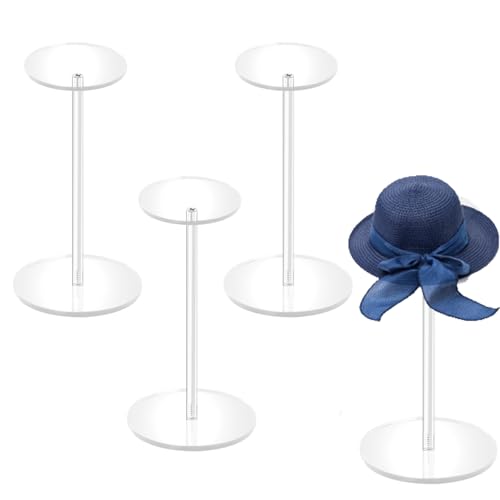 Biunnru Acrylic Hat Stand Premium Baseball Cap Organizer and Display Rack for Hats, Jewelry, Watches, and Helmets Versatile Faux Display Stand with Sturdy Base for Showcasing Accessories (4)