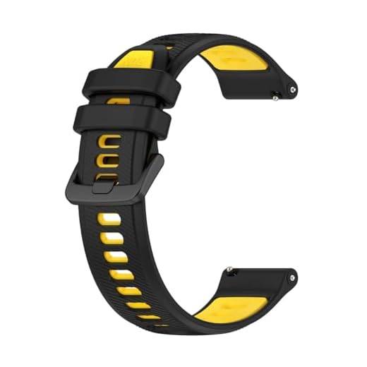 Estilo no Pulso, Pulseira Compatível com Amazfit GTS4 Mini ou GTS 4 Mini New em silicone 20mm Sport-R cor:Preta com Amarelo