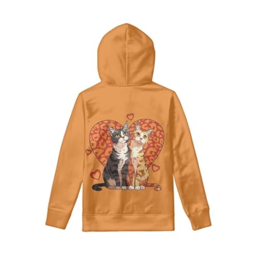 Back Pattern Design Boys Girls Pullover Hoodies Long Sleeve Sweatshirt with Pockets