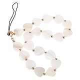 Perles en forme de cœur charmantes : ornée de perles en forme de cœur, cette chaînette pour téléphone apporte une touche ludique et tendance à votre appareil mobile. accessoires de protection pour téléphone portable