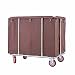 ZXXL Wäschewagen Großer Hotelwäschewagen Zur Aufbewahrung Von Kleidung, Hochleistungs-Wäschesortierwagen mit Rollen mit Rädern/Abnehmbare Taschen/Metallgestell (Color : Brown)