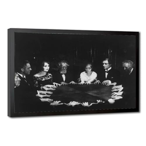 Toile de séance vintage WCYB avec cadre suspendu en bois pour décoration murale