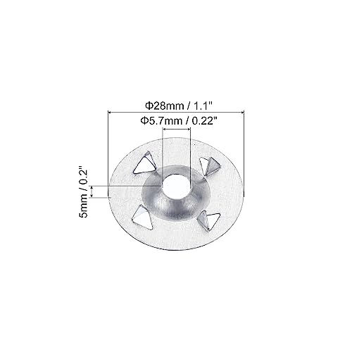PATIKIL 28mm Dia. Washers for Fixing Insulation Board 500 Pack Flat Metal Gaskets Pin Fasteners for Fasten Foam Panels Sheets Gypsum Board to Wall Ceilings - Image 2