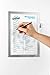 Durable 499323 - Duraframe Note, Cornice Espositiva Adesiva per la Scrittura Diretta sull'Inserto, Portapenne, Formato A4, Argento Metallizzato