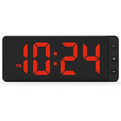 Large Red Digit Wall Clocks photo Large Red Digit Wall Clocks