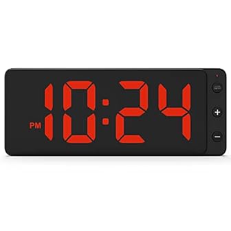 Large Red Digit Wall Clocks