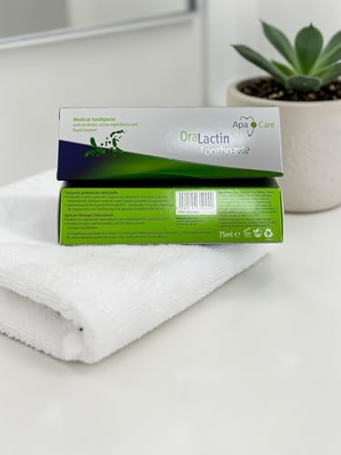 ApaCare OraLactin Zahncreme, 3×75 ml Zahnpasta mit Hydroxylapatit (flüssiger Zahnschmelz), Fluorid & probiotischen Inhaltsstoffen, für Remineralisierung, Pflege empfindlicher Zähne, ohne Titandioxid 6