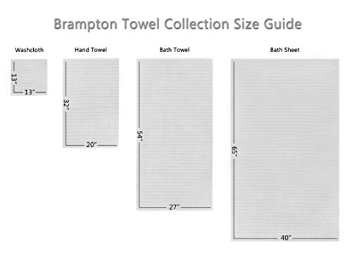Classic Turkish Towels - Luxury Ribbed Washcloths, 100% Turkish Cotton, Quick Dry, Soft And Absorbent Face Wash Towels, Brampton Collection, 6-Pack - 13 X 13 Inches (White) #TOP4
