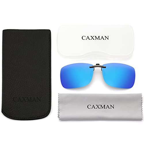 Image of Polarized Clip On Sunglasses Over Prescription Glasses Men Women Compact Fit Non-Flip Up