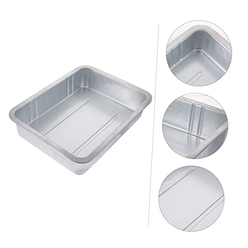 Homoyoyo 1Pc Oil Pan Tools Cars Things For Cars Anti Car Oil Pan Oil Draining Pan Oil Drain Pan Metal Steel Oil Drain Pan Fluid Change Garage Tool Practical Car Tool Oil Tank Silver Steel #TOP2