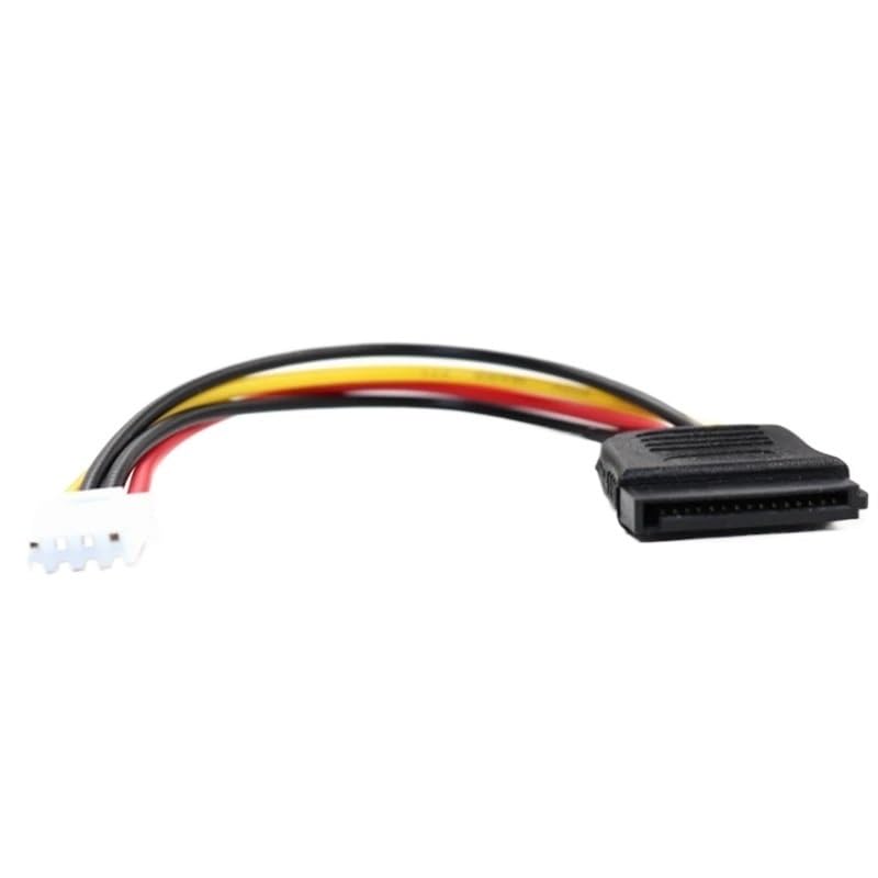 Adaptador de alimentación ITX FDD Floppy 4Pin a SATA 15Pin miniatura 6