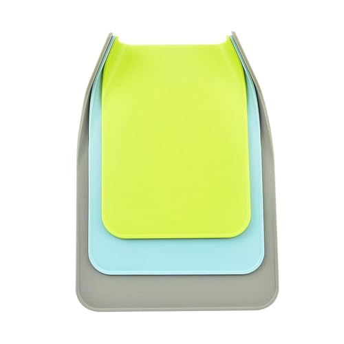Image of Plastic Cutting Board Set, Non-Slip Chopping Boards for Meat, Veggies, Fruits, with Easy Grip Handle, Dishwasher Safe (Set of 3)