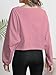 MATEAM Womens Workout Tops Casual Sweatshirt Long Sleeve Cropped Plain t Shirts Crewneck Ladies Going Out Fall Clothes Crop Loose Fit Fashion Clothing for Women Trendy Pink S