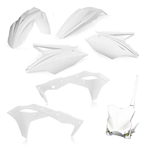 Kit plastique Cycra blanc avec ouïes aérodynamiques pour Kawasaki KXF250 18