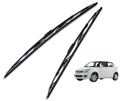 Image of Euro Care Metal Type Wiper Blade Compatibility with Maruti Suzuki Swift Old (Model : 2005-2017) Windshield Car Wiper Blade Size D-21,P-19