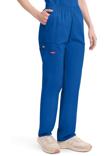 Image of Dickies EDS Signature Scrubs for Women, Elastic Waist Pull-On Cargo Pants for Women in Soft Brushed Poplin - 86106