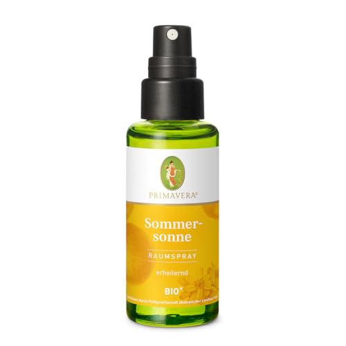 PRIMAVERA Raumspray Sommersonne bio* 50 ml - Grüne Mandarine Neroli und Orange - Aromadiffuser Aromatherapie - erheiternd - vegan