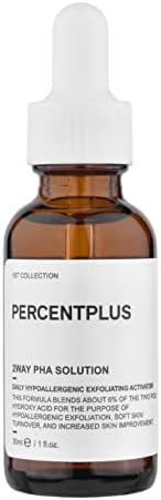 PERCENTPLUS - 2WAY PHA SOLUTION - SERUM– GLUCONOLACTONE, LACTOBIONIC ACID - Hypoallergenic Daily Peeling Care & SKIN TURN OVER Boost - Gently Improves Irregular And Rough Skin Texture - Formation Of Humectant moisturizing layer, 1 Oz