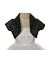 Classic Collared Satin Cap Sleeve Bolero Black Ivory White Girls 2-13