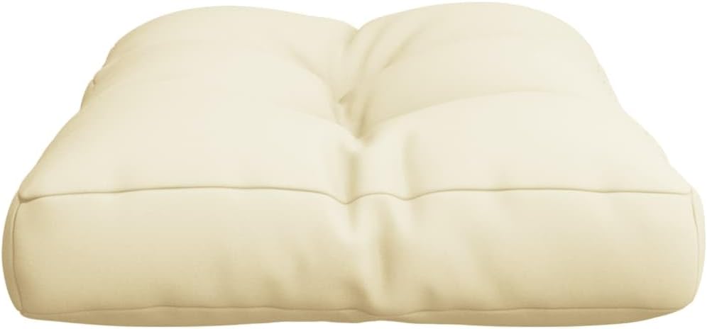 vidaXL Pallet Cushion Cream 100% Polyester 23.6 x 15.7 x 4.7 in